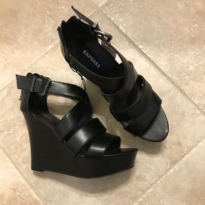 Express Black Heels